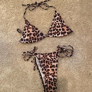 Shein cheetah swimsuit